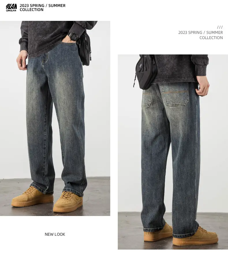 Men's Dark Blue Slim Fit Jeans Casual Wear — feature 11