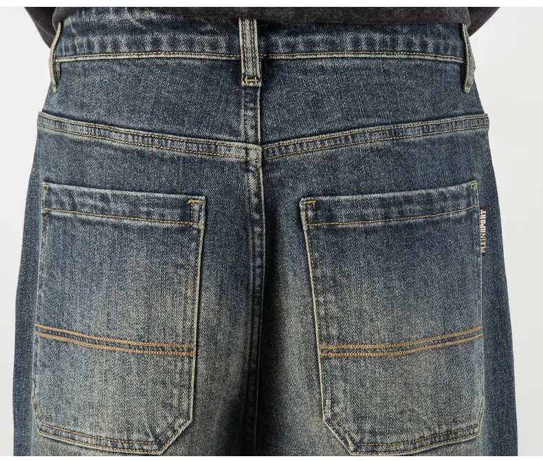 Men's Dark Blue Slim Fit Jeans Casual Wear — feature 13