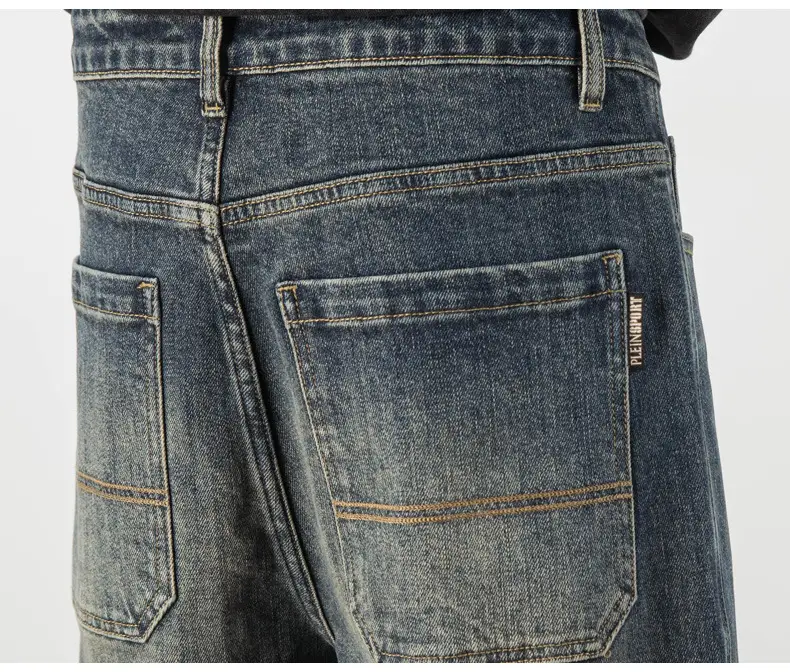 Men's Dark Blue Slim Fit Jeans Casual Wear — feature 14
