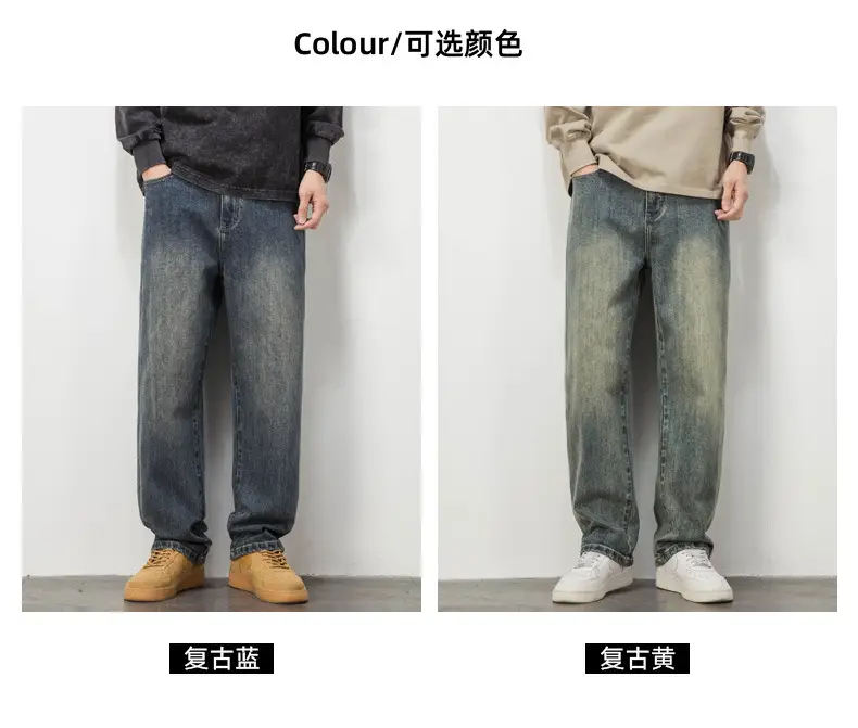 Men's Dark Blue Slim Fit Jeans Casual Wear — feature 2