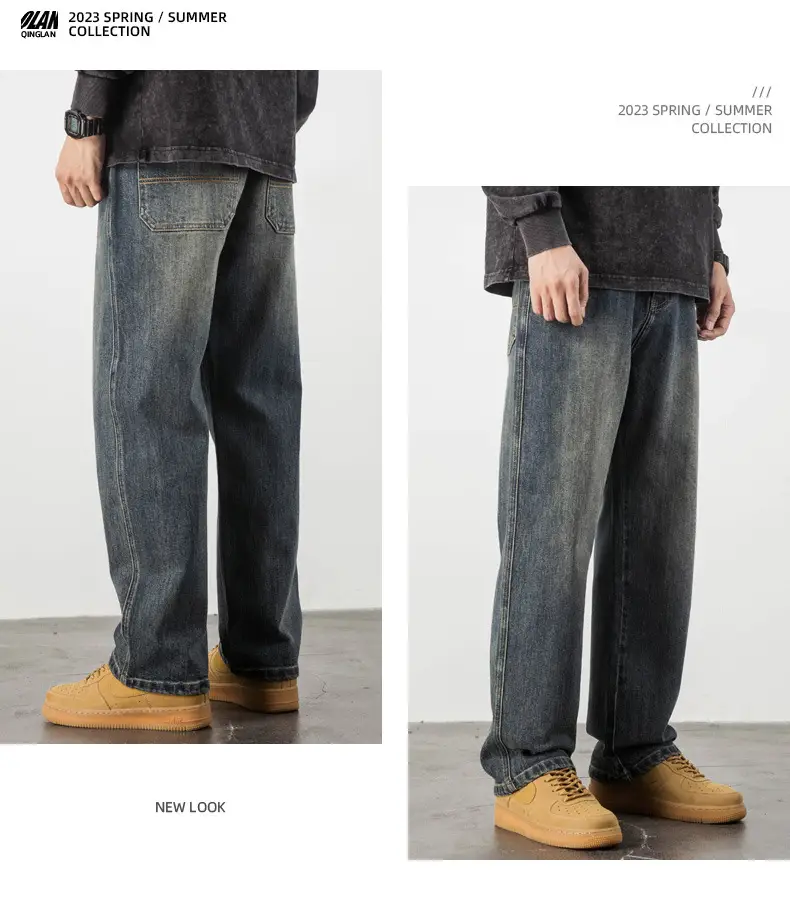 Men's Dark Blue Slim Fit Jeans Casual Wear — feature 8