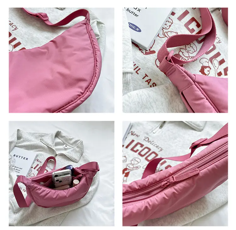 Pink Japanese Dumper Bag for Women Commute — feature 14