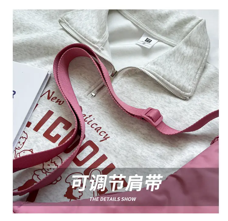 Pink Japanese Dumper Bag for Women Commute — feature 5