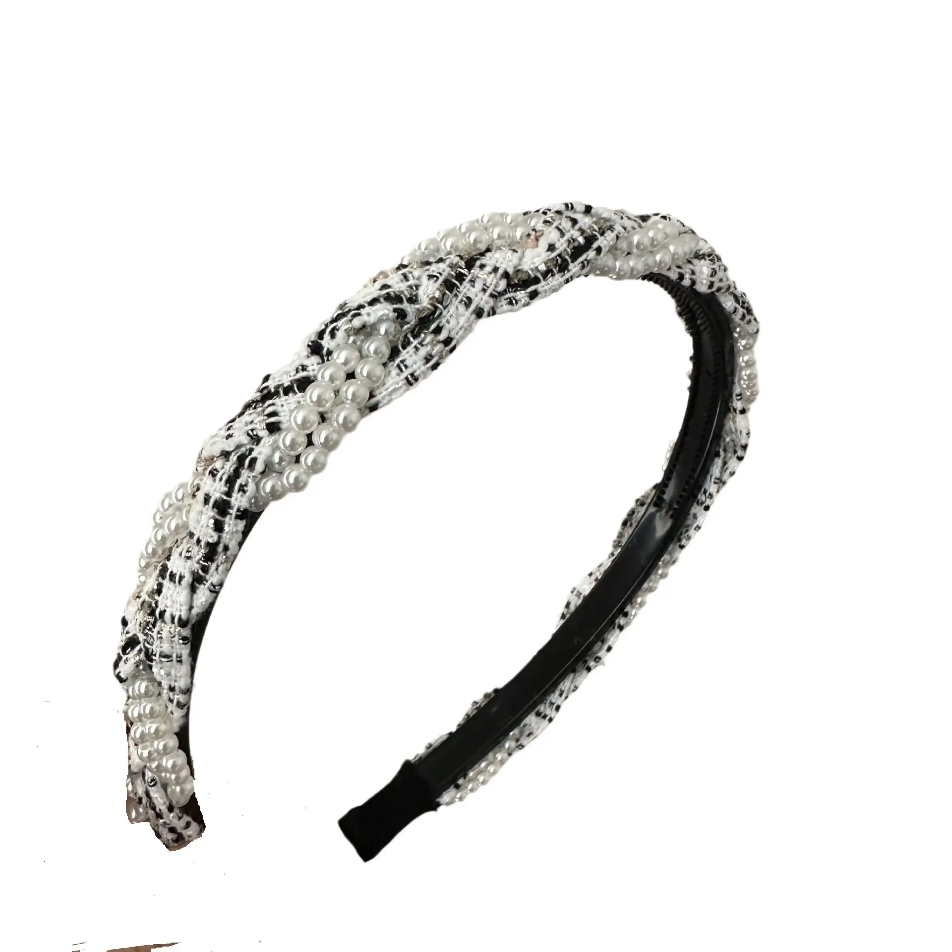 Narrow Pearl Twist Hair Band for Women - Image 9