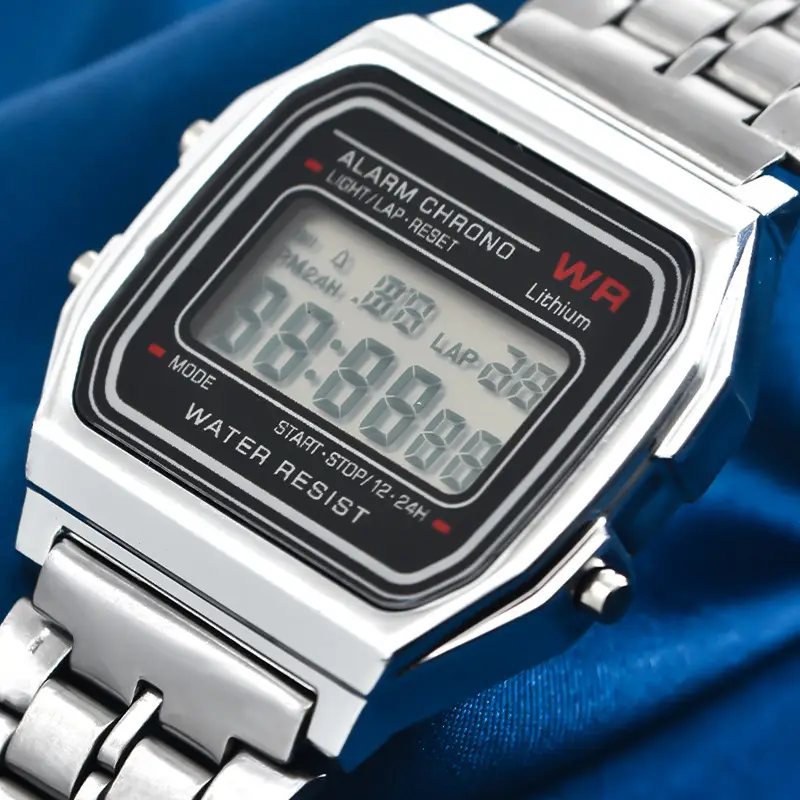 Digital Watch Women Men Steel Band Business Sports — feature 9