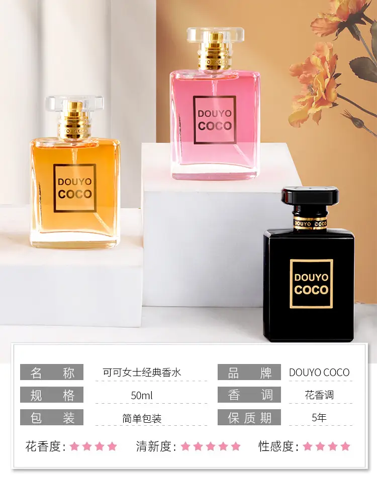 Popular online celebrity DOUYO COCO women's cocoa perfume lasting light fragrance niche students cross-border Vietnam wholesale — feature 6