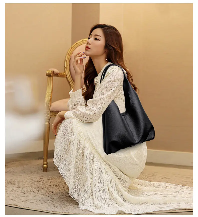 Black PU Leather Crossbody Bag for Women Large Capacity — feature 12