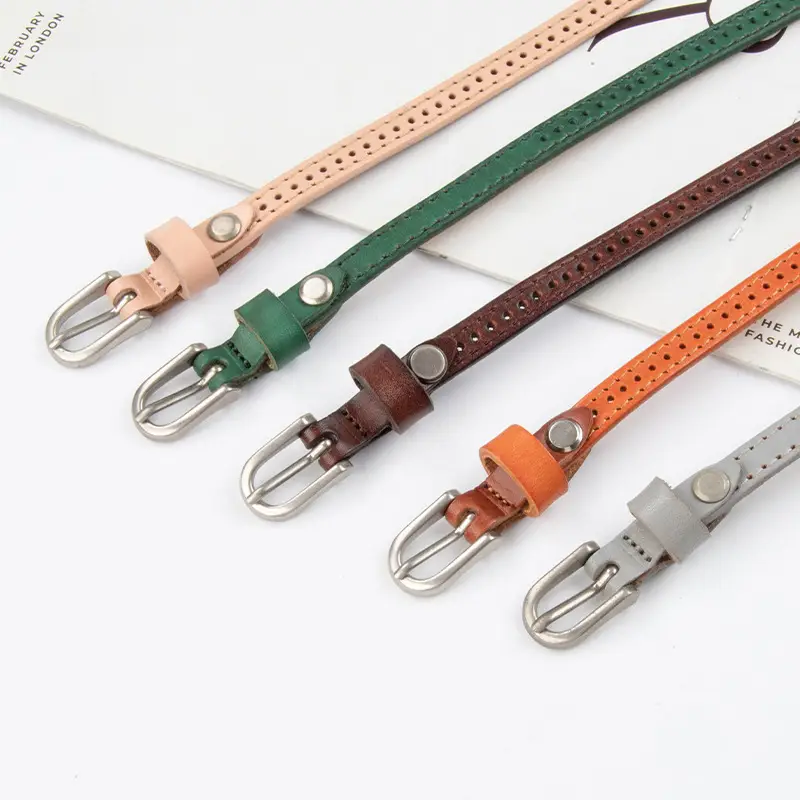 Women's Vintage Cowhide Belt with Cowboy Group - Image 10