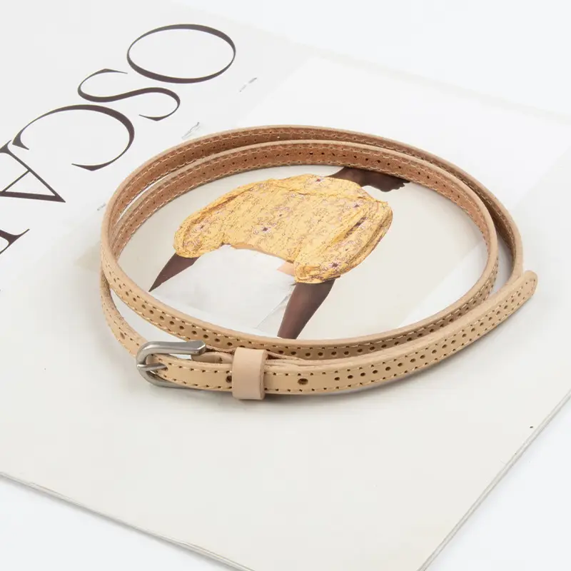Women's Vintage Cowhide Belt with Cowboy Group - Image 11