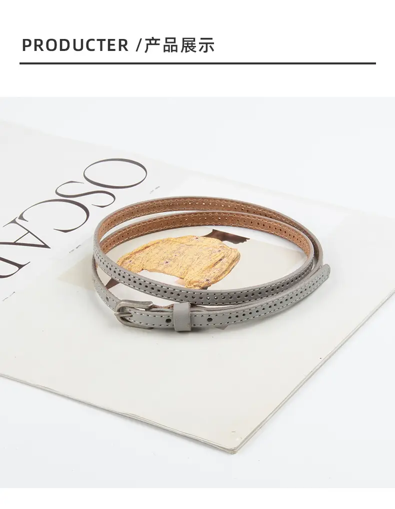 Women's Vintage Cowhide Belt with Cowboy Group ā feature 10