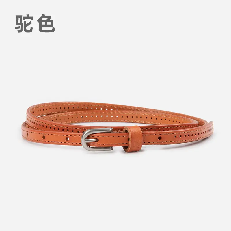 Women's Vintage Cowhide Belt with Cowboy Group - Image 2