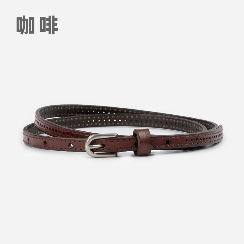 Women's Vintage Cowhide Belt with Cowboy Group - Image 7