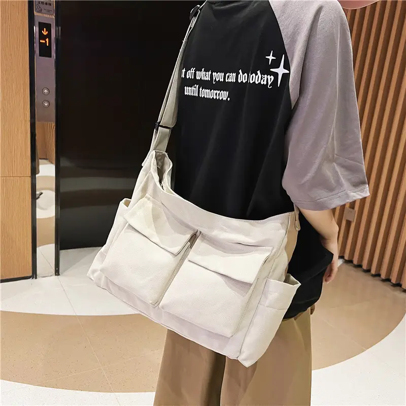 New Japanese Style Large Capacity Black Shoulder Bag - Image 7