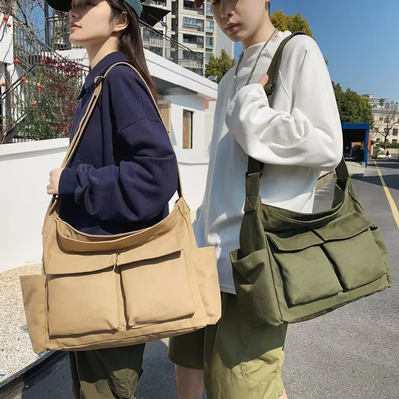 New Japanese Style Large Capacity Black Shoulder Bag - Image 9