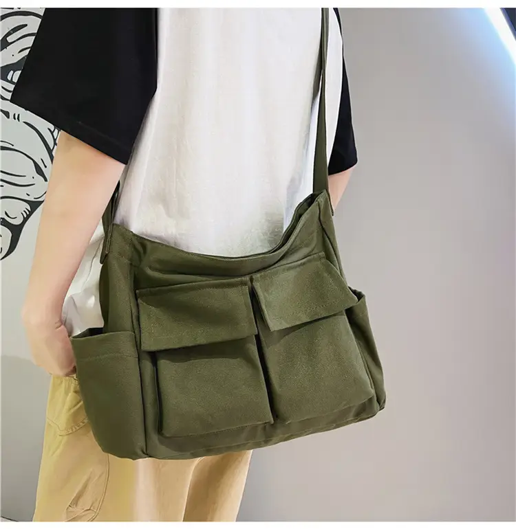 New Japanese Style Large Capacity Black Shoulder Bag — feature 12