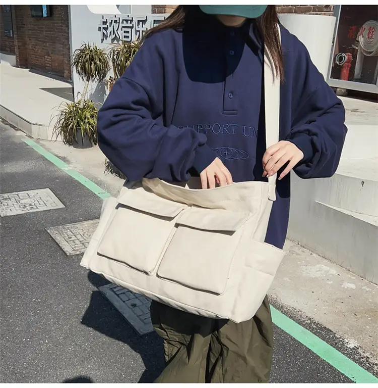 New Japanese Style Large Capacity Black Shoulder Bag — feature 24