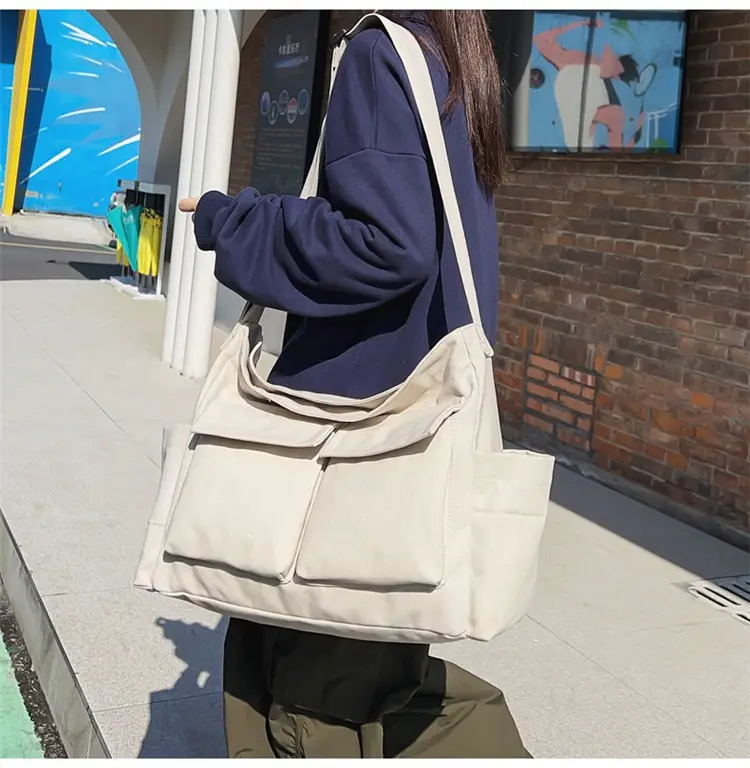 New Japanese Style Large Capacity Black Shoulder Bag — feature 27