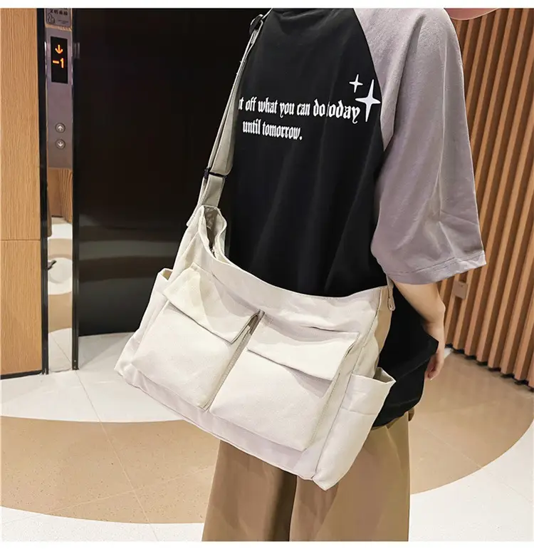 New Japanese Style Large Capacity Black Shoulder Bag — feature 28