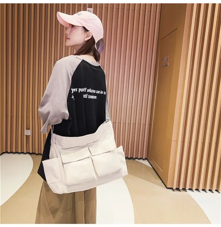 New Japanese Style Large Capacity Black Shoulder Bag — feature 30