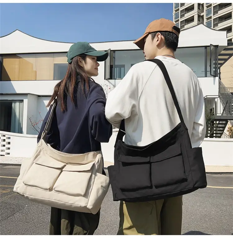 New Japanese Style Large Capacity Black Shoulder Bag — feature 33