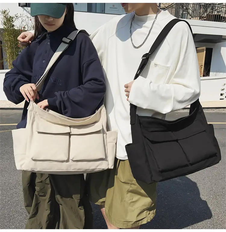 New Japanese Style Large Capacity Black Shoulder Bag — feature 34
