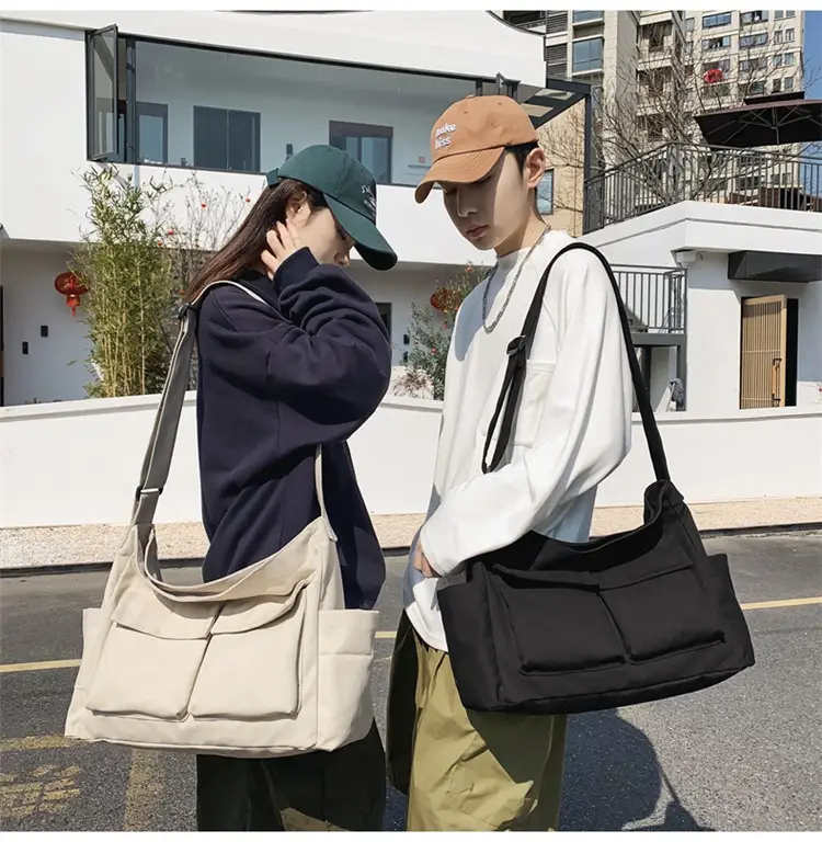 New Japanese Style Large Capacity Black Shoulder Bag — feature 35