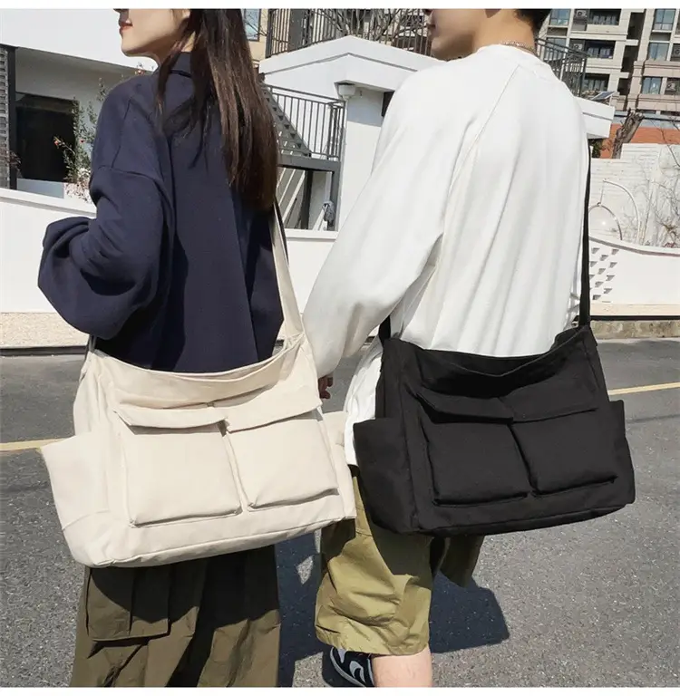 New Japanese Style Large Capacity Black Shoulder Bag — feature 36