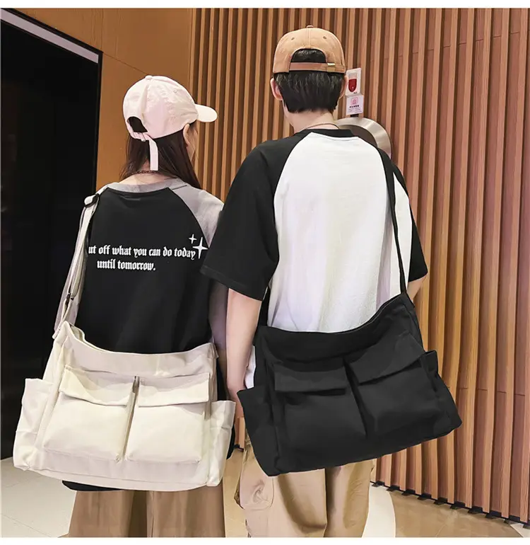 New Japanese Style Large Capacity Black Shoulder Bag — feature 37