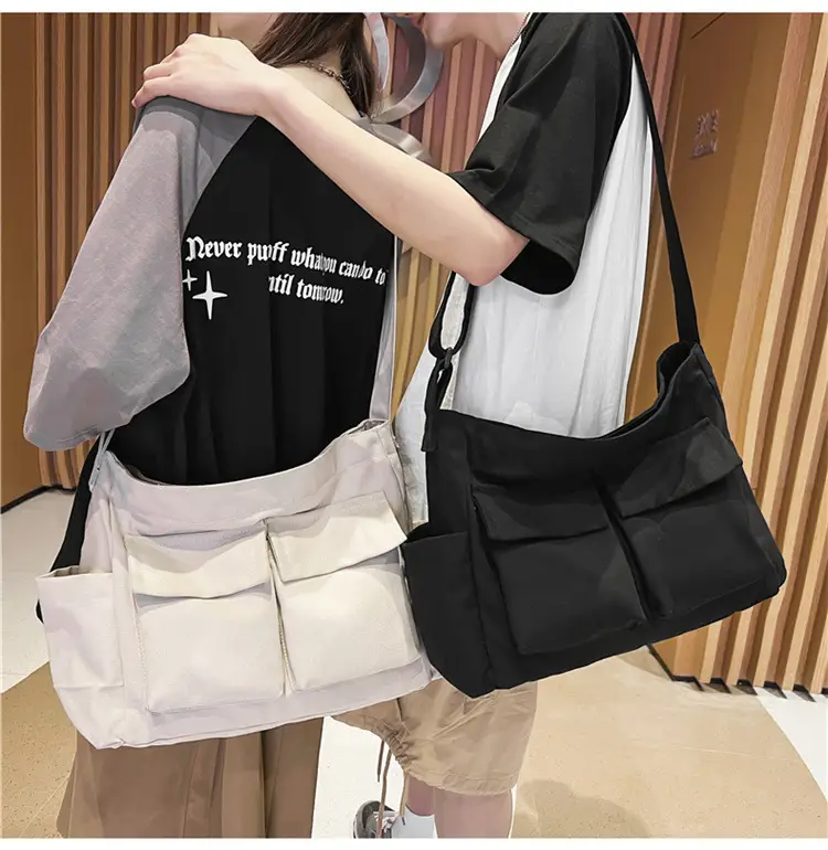 New Japanese Style Large Capacity Black Shoulder Bag — feature 38