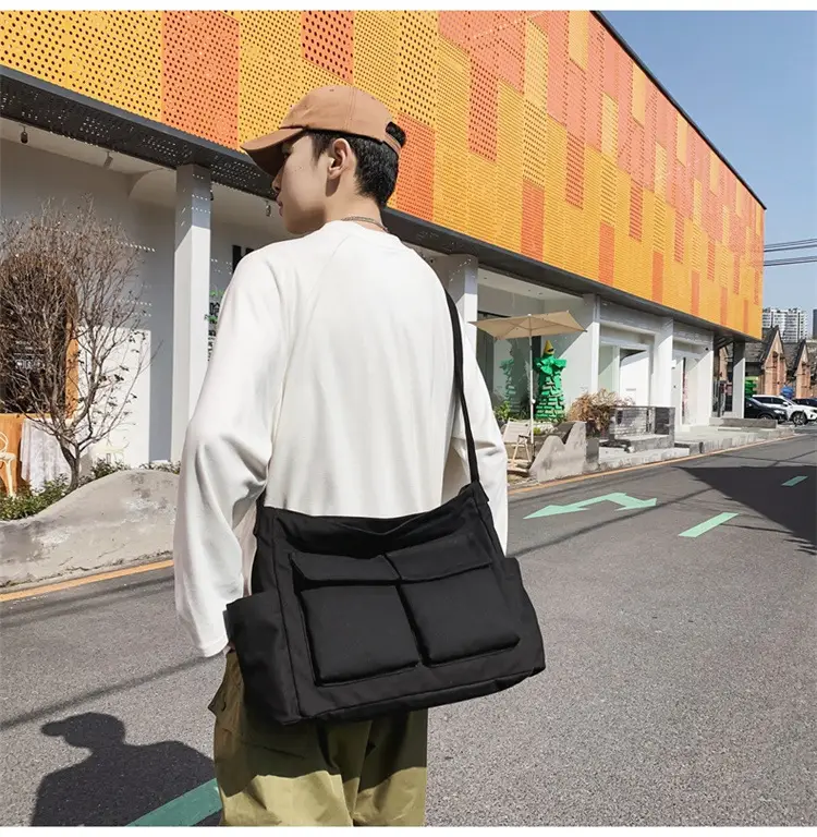 New Japanese Style Large Capacity Black Shoulder Bag — feature 42