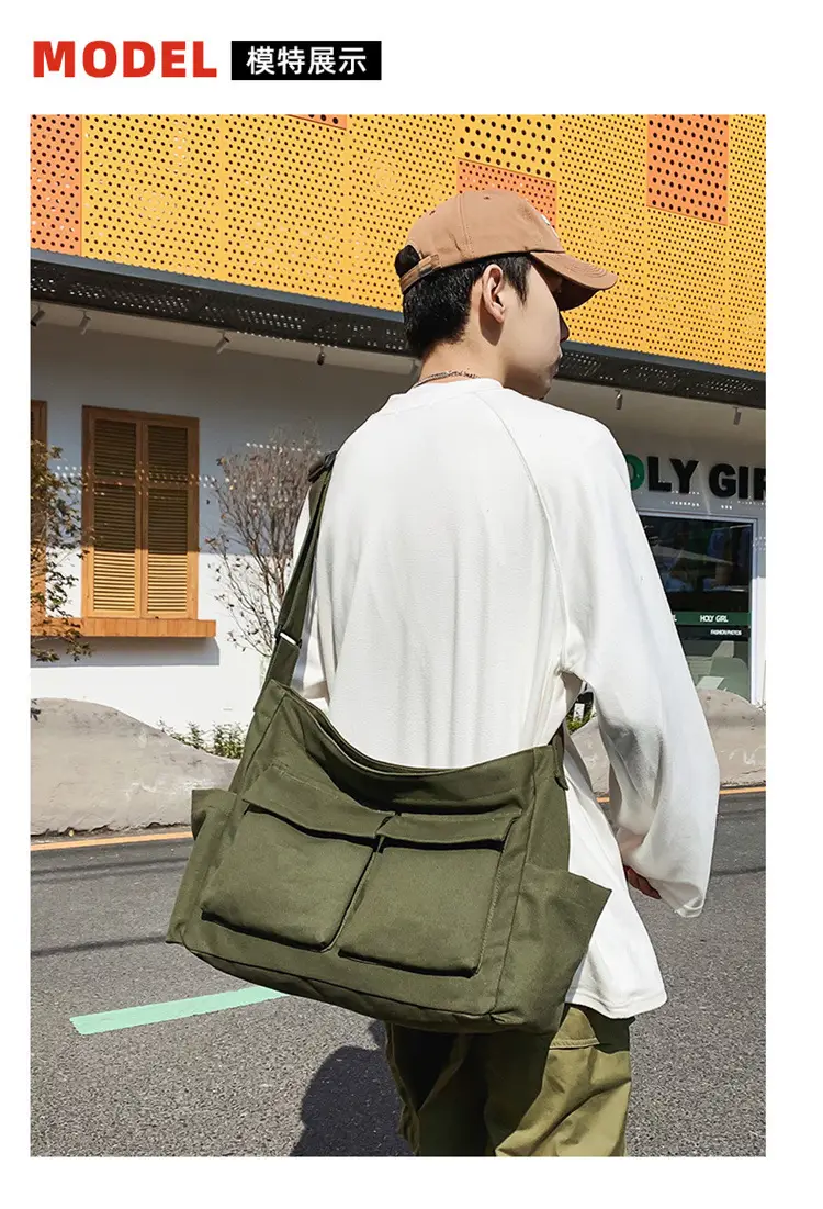 New Japanese Style Large Capacity Black Shoulder Bag — feature 5