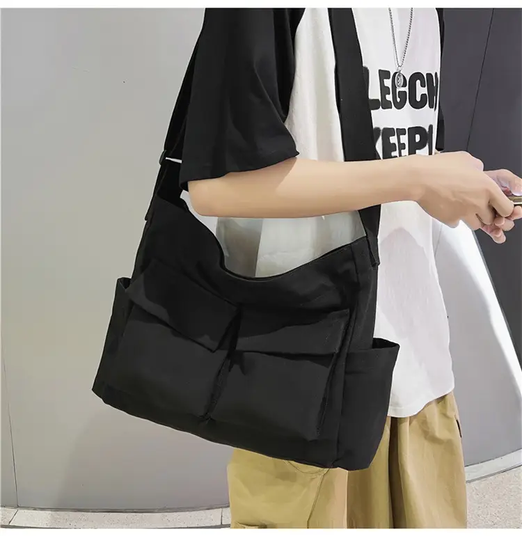 New Japanese Style Large Capacity Black Shoulder Bag — feature 50