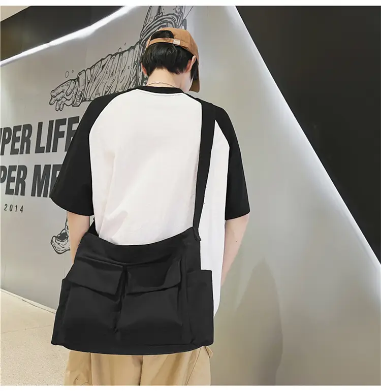 New Japanese Style Large Capacity Black Shoulder Bag — feature 51