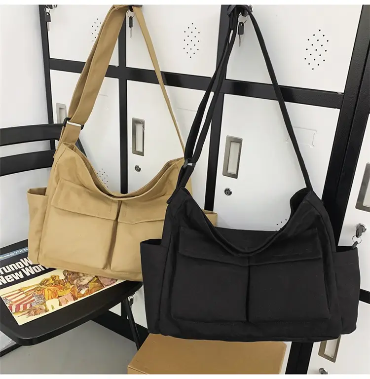 New Japanese Style Large Capacity Black Shoulder Bag — feature 55