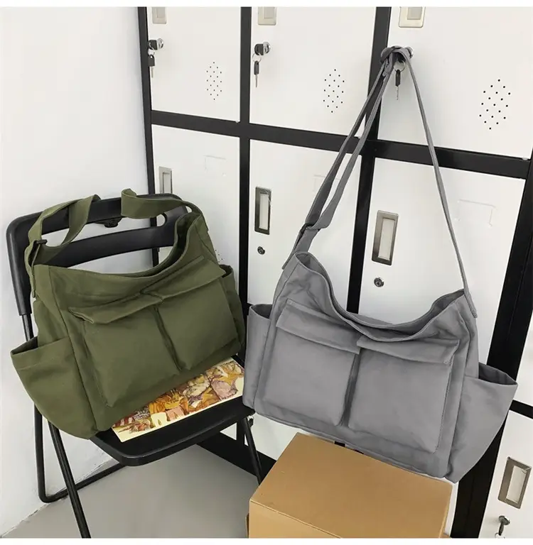 New Japanese Style Large Capacity Black Shoulder Bag — feature 56