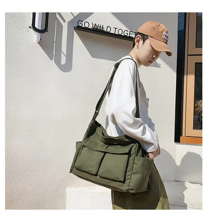 New Japanese Style Large Capacity Black Shoulder Bag — feature 6