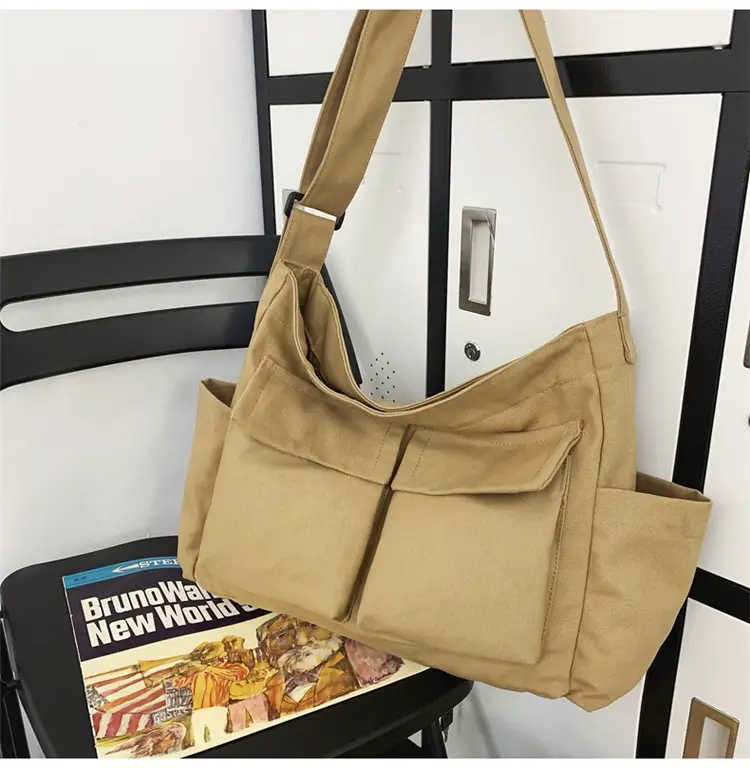 New Japanese Style Large Capacity Black Shoulder Bag — feature 62