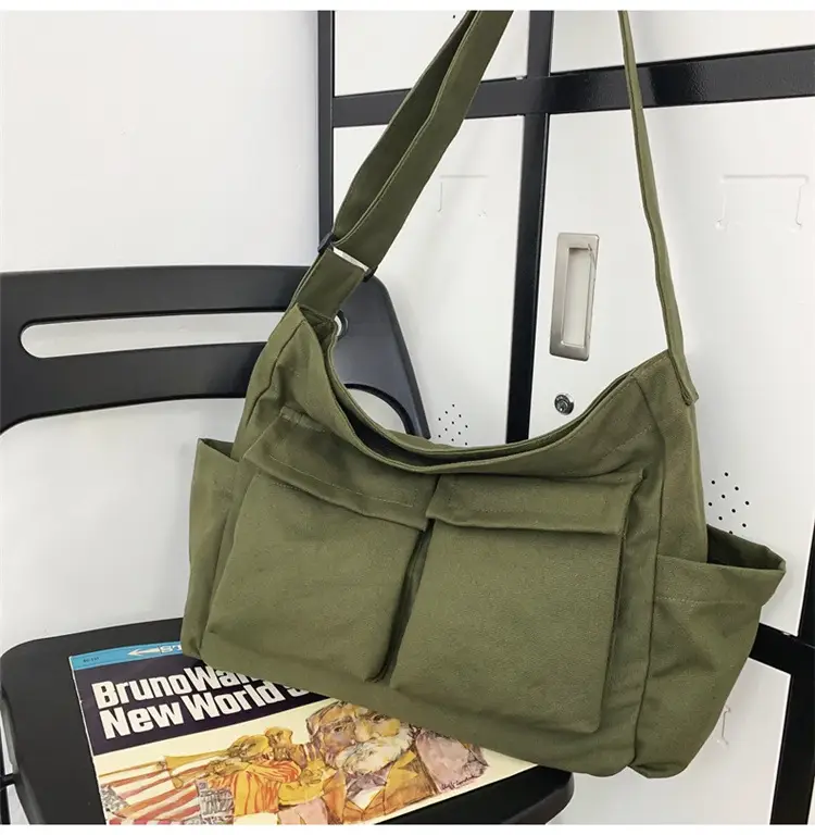 New Japanese Style Large Capacity Black Shoulder Bag — feature 74