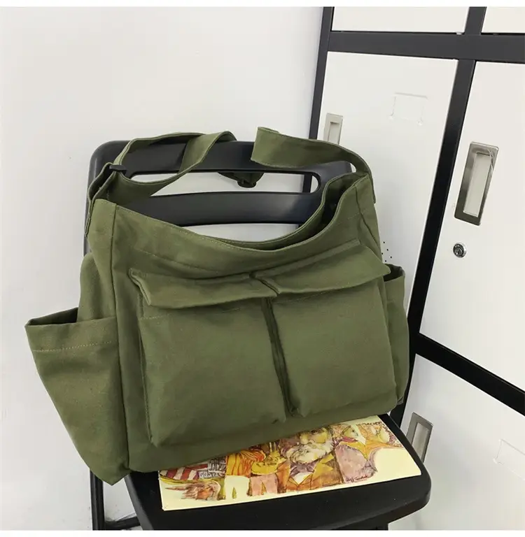 New Japanese Style Large Capacity Black Shoulder Bag — feature 75