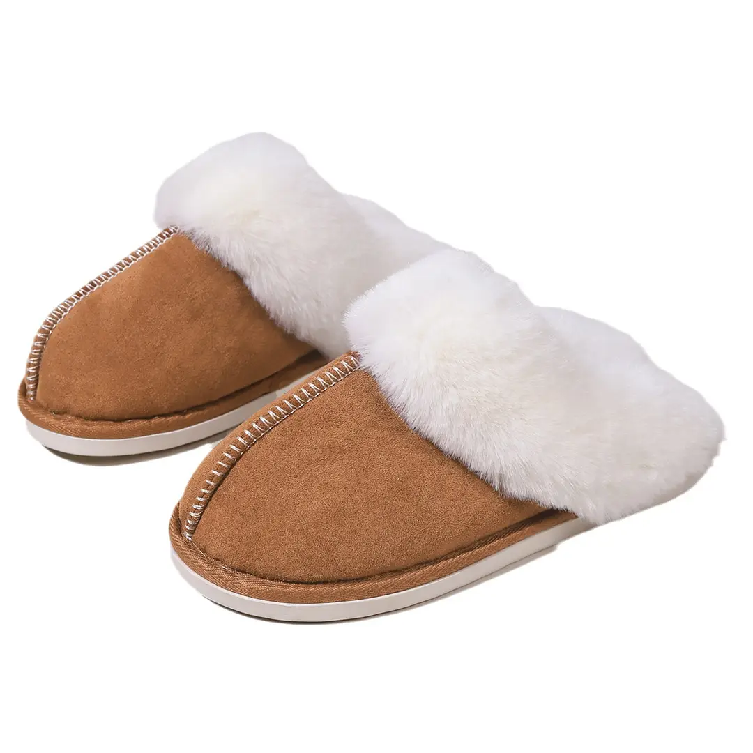 Home Slippers for Cross-Border Trade, Furry Home Slippers for Autumn and Winter, Indoor Non-Slip Warm Cotton Slippers, Support Customization