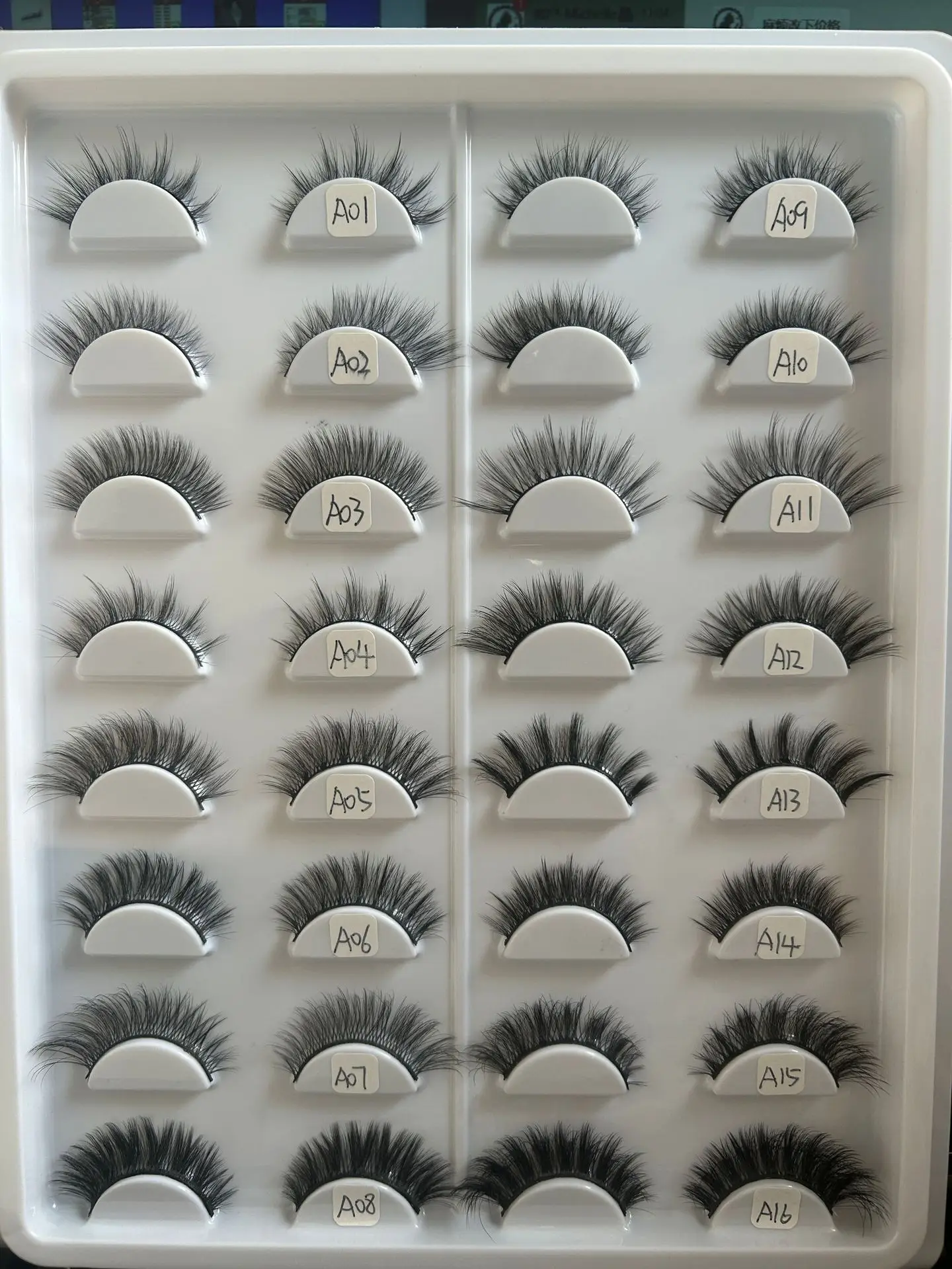 3D Chemical Fiber False Eyelashes 20 Pairs Flat Curling — feature 1