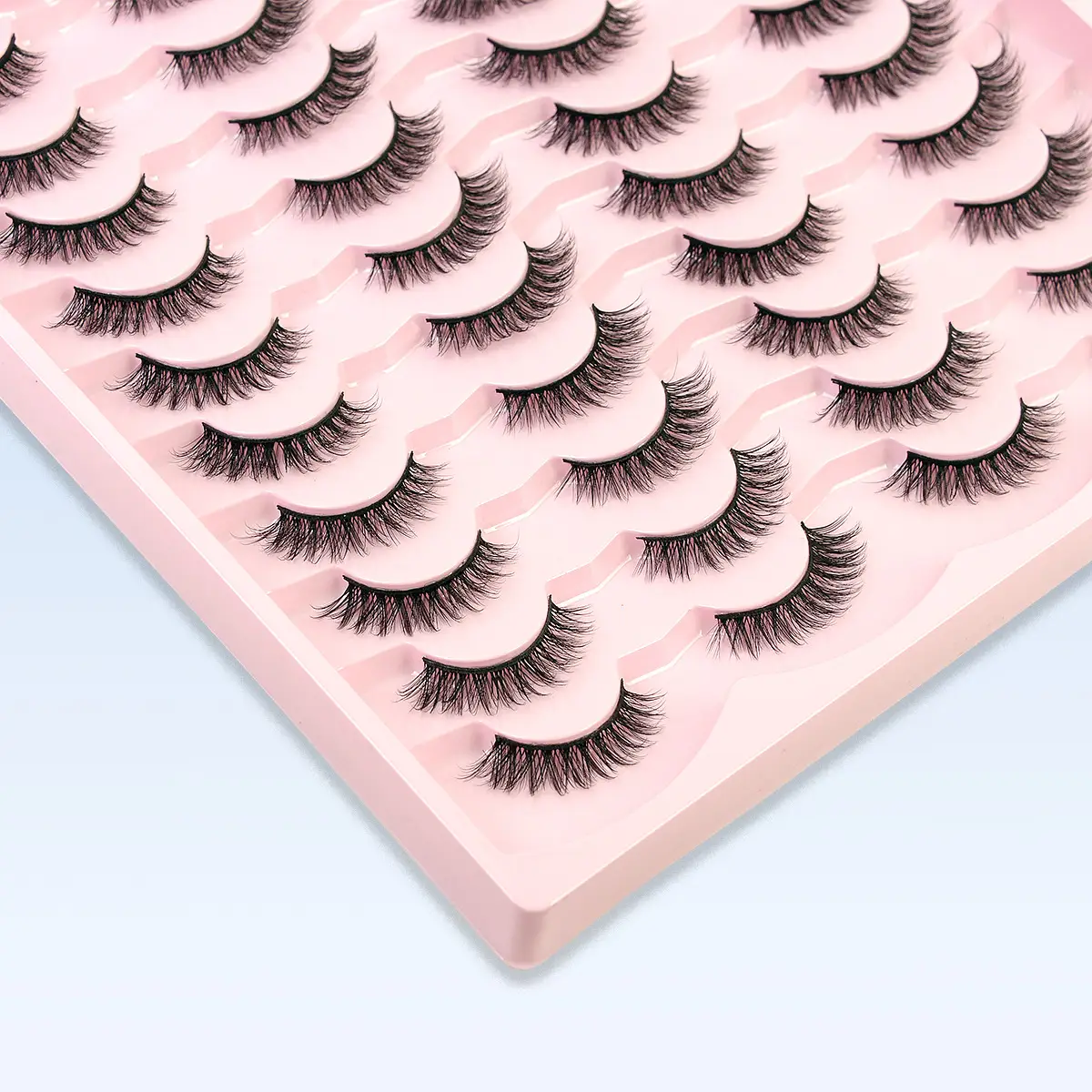 3D Chemical Fiber False Eyelashes 20 Pairs Flat Curling — feature 10