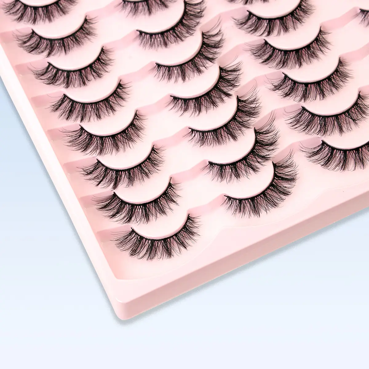 3D Chemical Fiber False Eyelashes 20 Pairs Flat Curling — feature 16