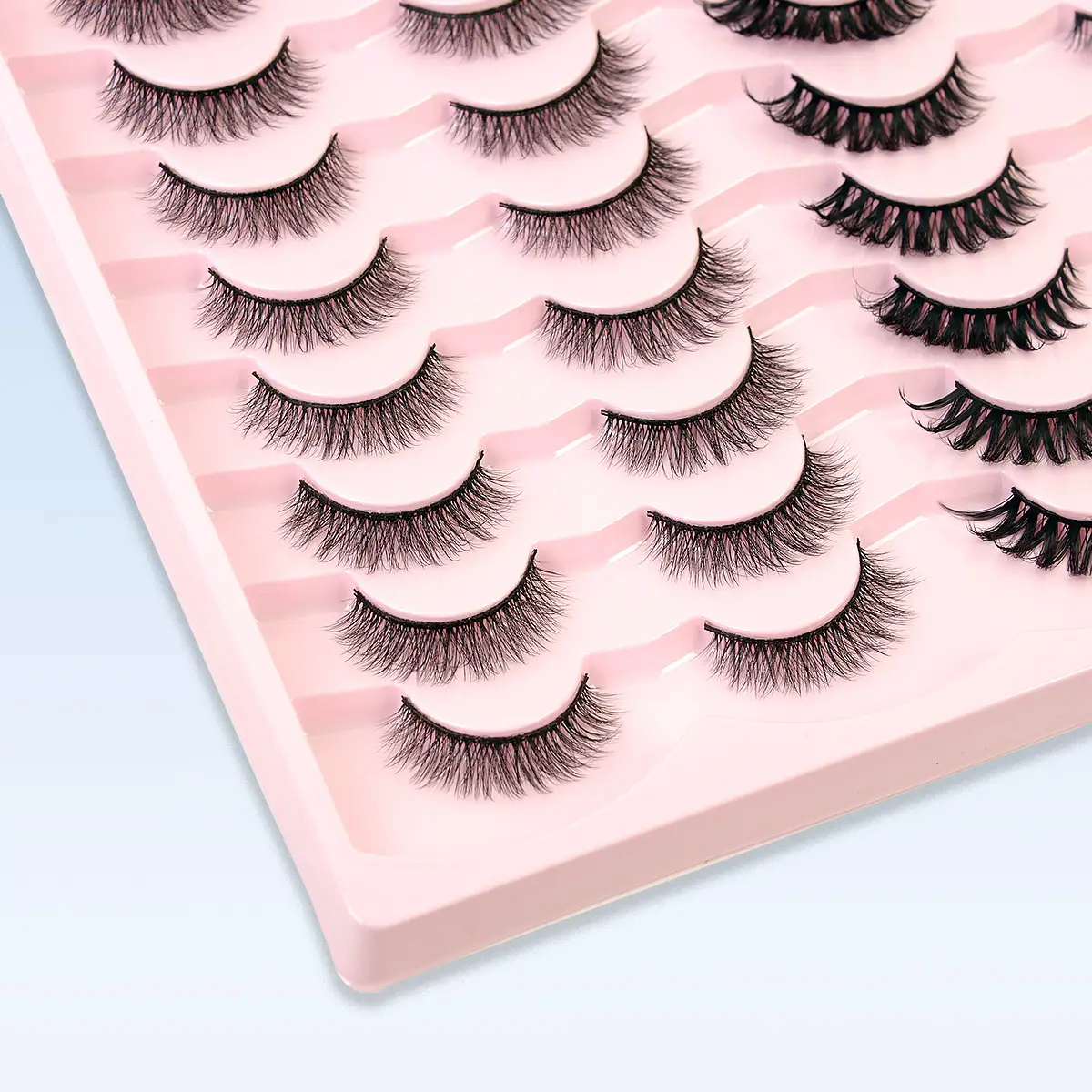 3D Chemical Fiber False Eyelashes 20 Pairs Flat Curling — feature 22