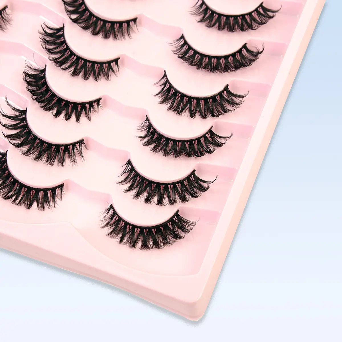 3D Chemical Fiber False Eyelashes 20 Pairs Flat Curling — feature 23