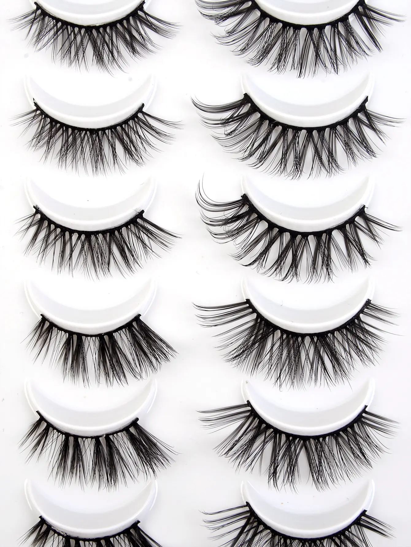 3D Chemical Fiber False Eyelashes 20 Pairs Flat Curling — feature 29