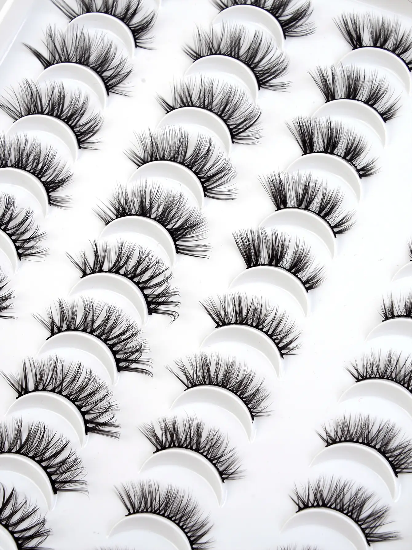 3D Chemical Fiber False Eyelashes 20 Pairs Flat Curling — feature 30