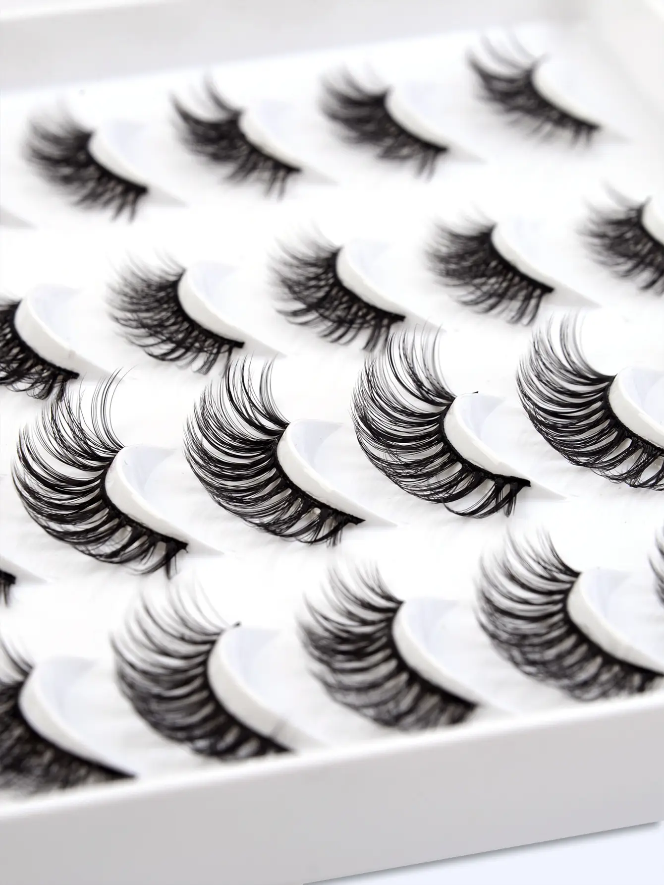 3D Chemical Fiber False Eyelashes 20 Pairs Flat Curling — feature 31