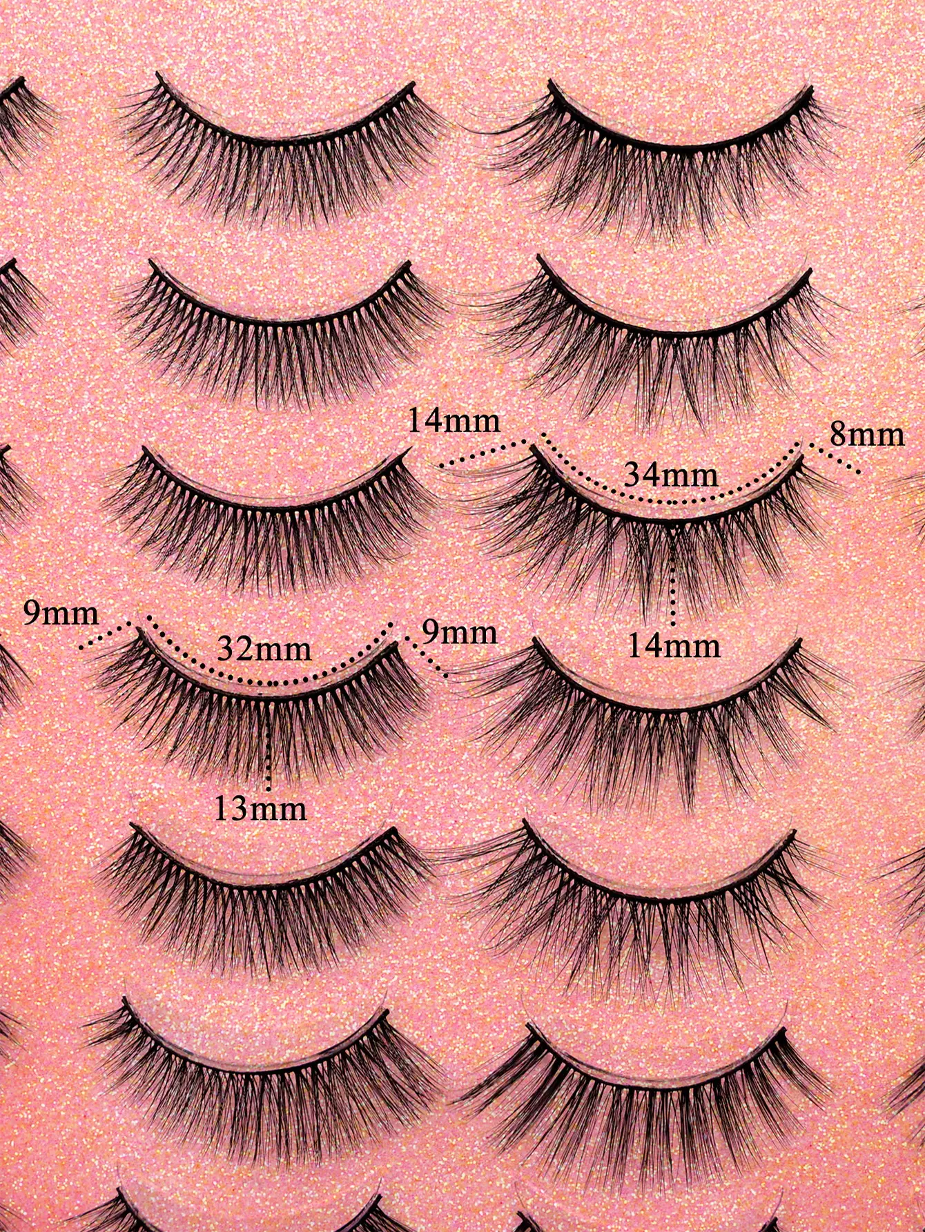 3D Chemical Fiber False Eyelashes 20 Pairs Flat Curling — feature 36