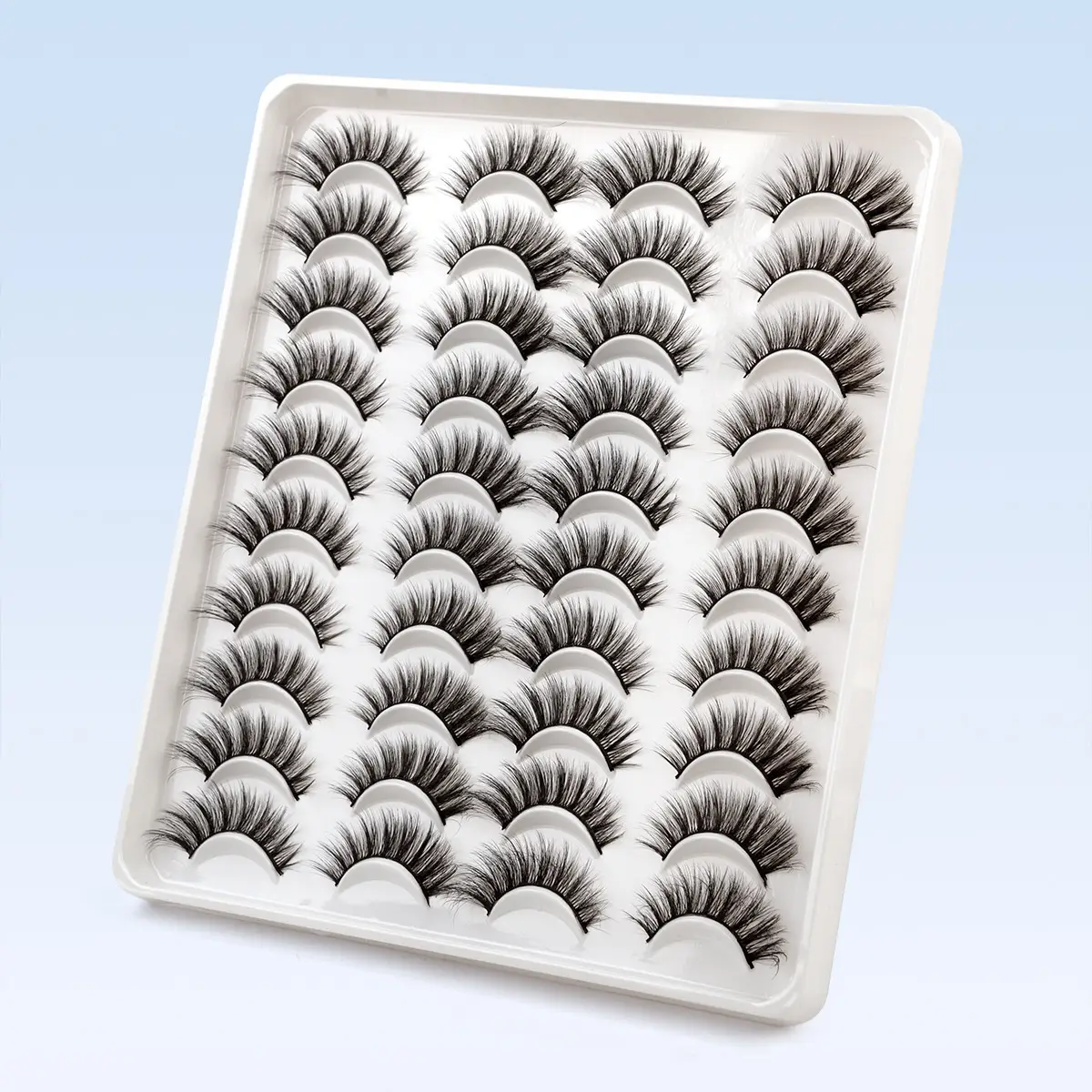 3D Chemical Fiber False Eyelashes 20 Pairs Flat Curling — feature 39